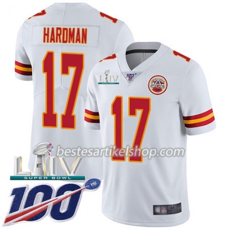 Herren Kansas City Chiefs Trikot Mecole Hardman 17 Nike Weiß 100th 2020 Super Bowl LIV